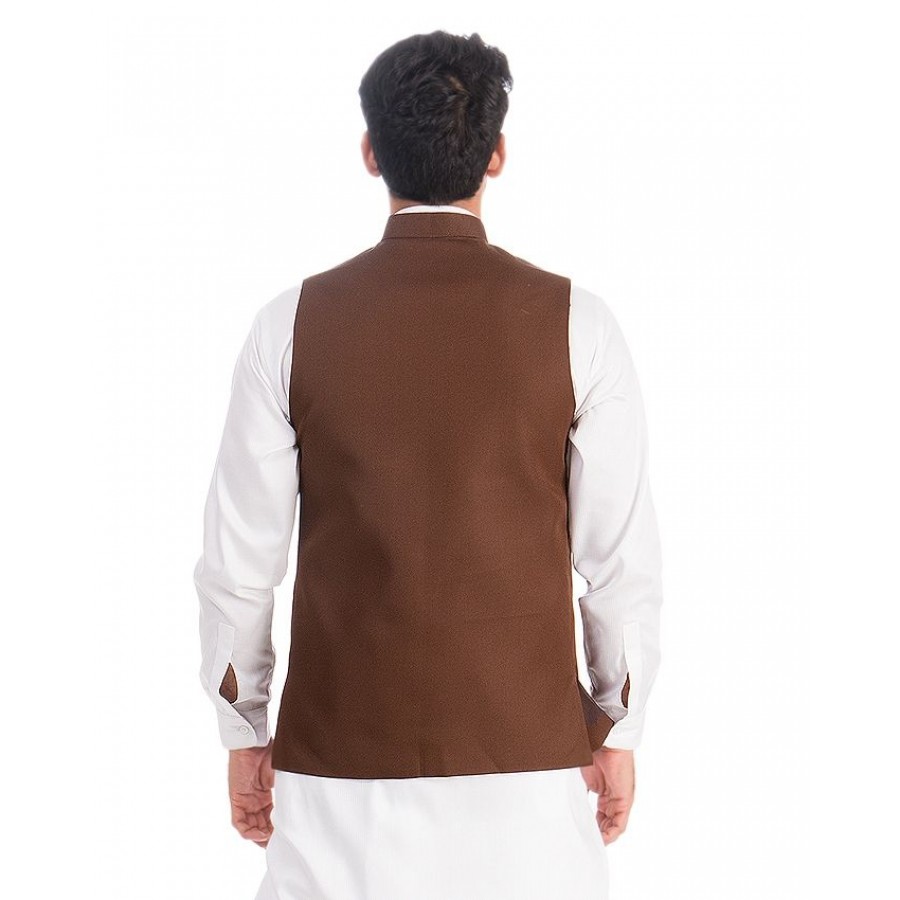 Kamaal Khan Brown West Coat For Men - KK-31